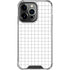 White Grid iPhone 14 Pro Clear Case